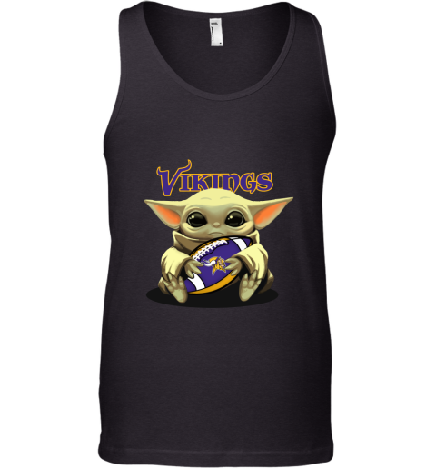 Baby Yoda Loves The Minnesota Vikings Star Wars NFL Tank Top