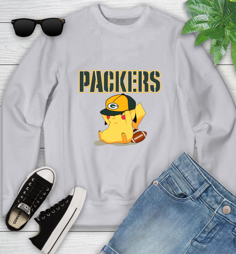NFL Pikachu Football Sports Green Bay Packers Youth Sweatshirt 4