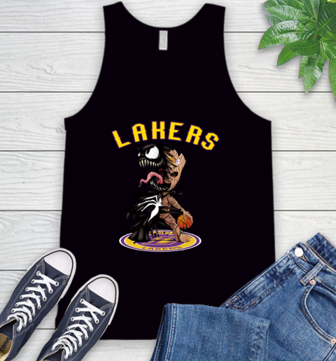 NBA Los Angeles Lakers Basketball Venom Groot Guardians Of The Galaxy Tank Top 2