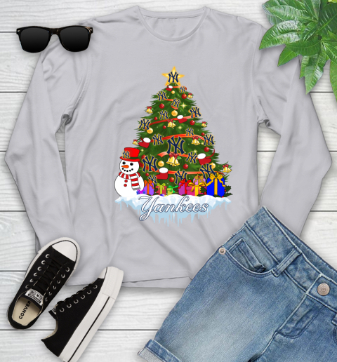 New York Yankees Merry Christmas MLB Baseball Sports Youth Long Sleeve 5