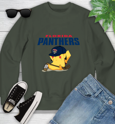 NHL Pikachu Hockey Sports Florida Panthers Youth Sweatshirt 10