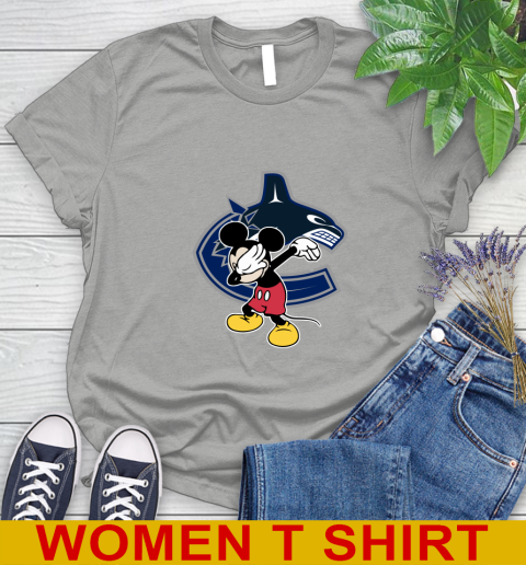 Vancouver Canucks NHL Hockey Dabbing Mickey Disney Sports Women's T-Shirt 11