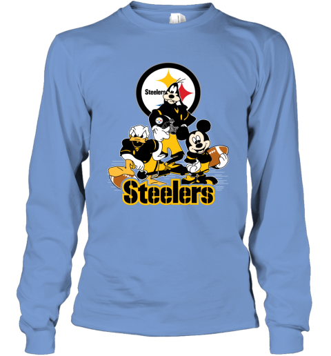 NFL Pittsburgh Steelers T-Shirt Youth Boys L Yellow Long Sleeve Casual  Cotton