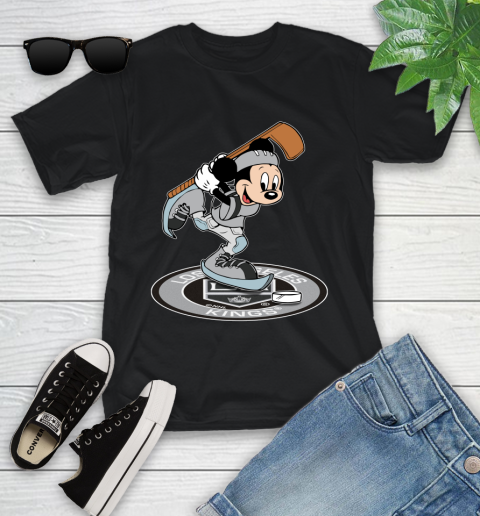 NHL Hockey Los Angeles Kings Cheerful Mickey Disney Shirt Youth T-Shirt