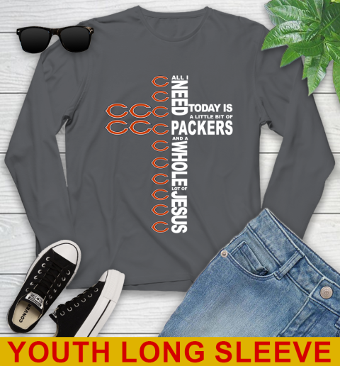 NFL All I Need Today Is A Little Bit Of Chicago Bears Shirt Youth Long Sleeve 9