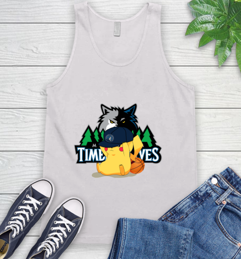 NBA Pikachu Basketball Sports Minnesota Timberwolves Tank Top