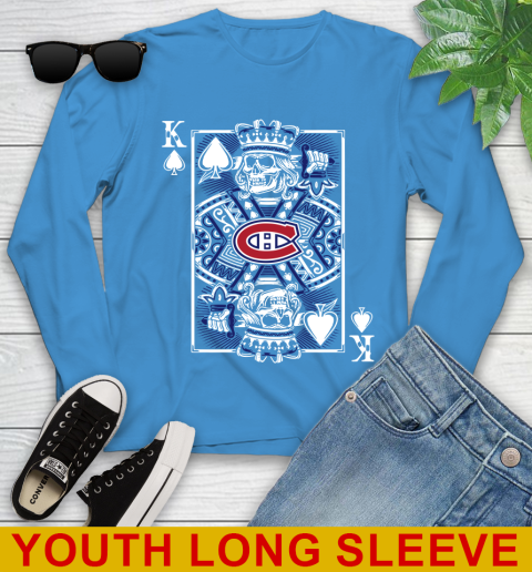 Montreal Canadiens NHL Hockey The King Of Spades Death Cards Shirt Youth Long Sleeve 8