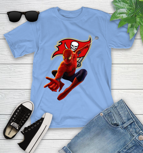 NFL Spider Man Avengers Endgame Football Tampa Bay Buccaneers Youth T-Shirt 11