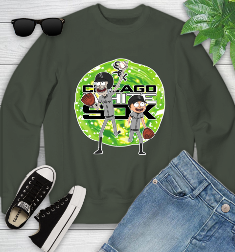 MLB Chicago White Sox Rick And Morty Baseball Sports Youth Sweatshirt 10