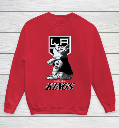 NHL My Cat Loves Los Angeles Kings Hockey Youth Sweatshirt 7