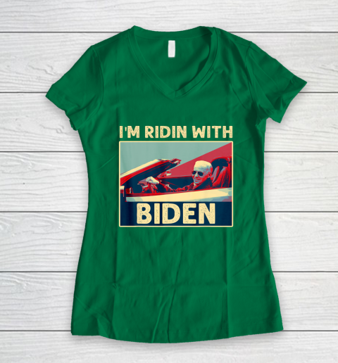 I'm Riding With Joe Biden Women's V-Neck T-Shirt 3