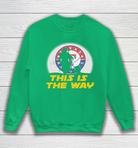 Texas Rangers MLB Baseball Star Wars Yoda And Mandalorian This Is The Way Sweatshirt 5
