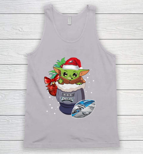 Philadelphia Eagles Christmas Baby Yoda Star Wars Funny Happy NFL Tank Top 4