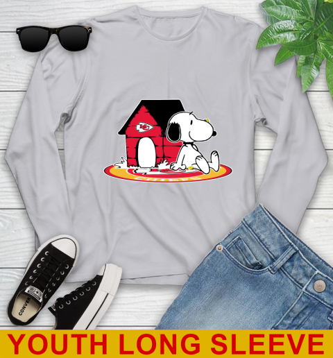 NFL Football Kansas City Chiefs Snoopy The Peanuts Movie Shirt Youth Long Sleeve 6