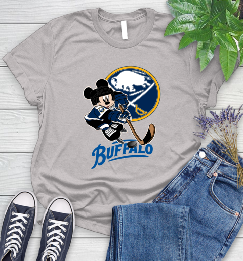 NHL Buffalo Sabres Mickey Mouse Disney Hockey T Shirt Women's T-Shirt 10