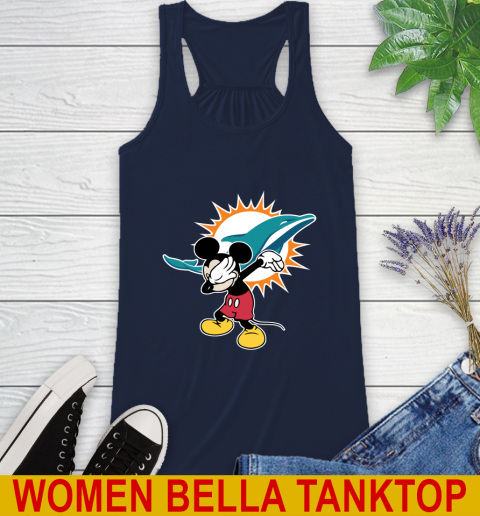 Miami Dolphins NFL Football Dabbing Mickey Disney Sports Racerback Tank 11