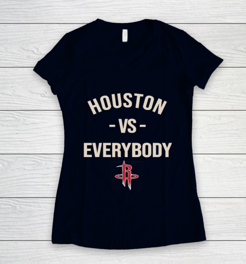 Houston Rockets Vs Everybody Women's V-Neck T-Shirt 2