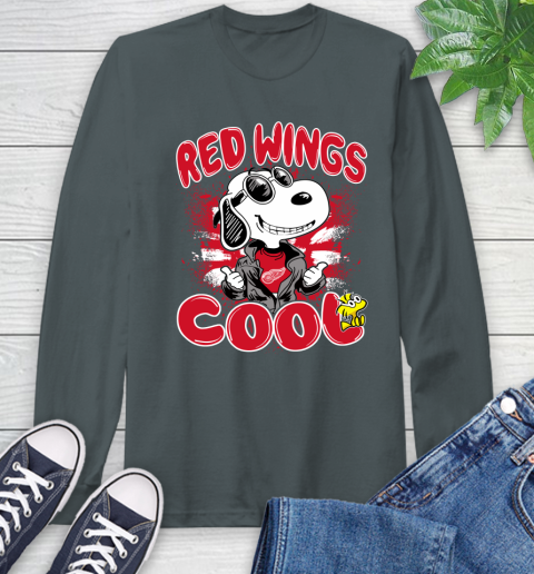 NHL Hockey Detroit Red Wings Cool Snoopy Shirt Long Sleeve T-Shirt 8 NHL Hockey Detroit Red Wings Cool Snoopy Shirt Long Sleeve T-Shirt - Image 8