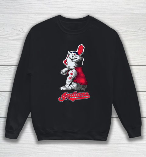 MLB Baseball My Cat Loves Cleveland Indians Sweatshirt