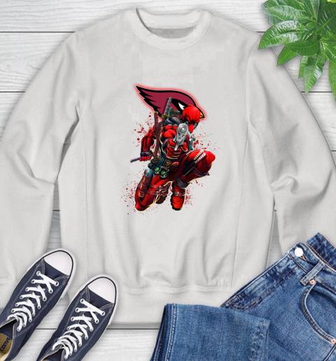 NFL Deadpool Marvel Comics Sports Football Arizona Cardinals Sweatshirt