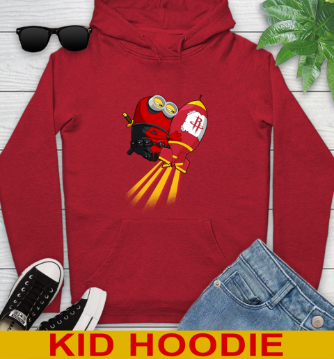 NBA Basketball Houston Rockets Deadpool Minion Marvel Shirt Youth Hoodie 11