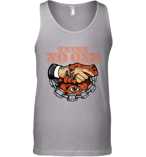 Air Jordan 1 Shattered Backboard 3.0 Matching Sneaker Tshirt Trust No One Eye Orange and Black Jordan Tshirt