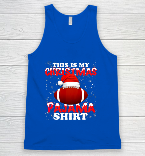 Football Christmas Gifts Santa Hat Funny Xmas Pajamas Tank Top 4