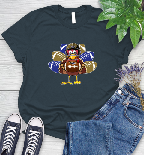 Baltimore Ravens Turkey Thanksgiving Day Women's T-Shirt 8