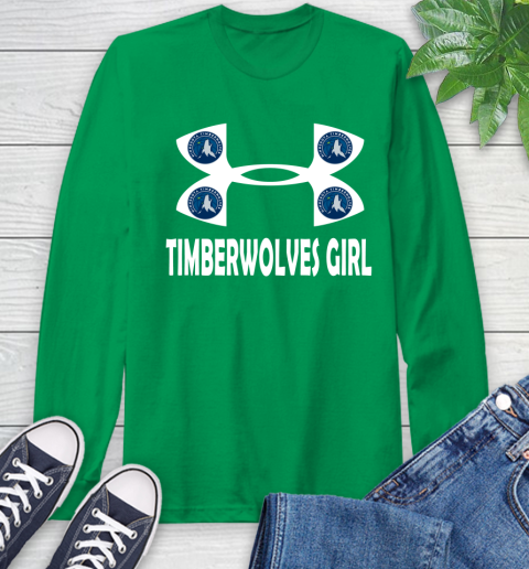 NBA Minnesota Timberwolves Girl Under Armour Basketball Sports Long Sleeve T-Shirt 8