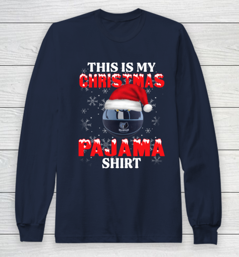 Memphis Grizzlies This Is My Christmas Pajama Shirt NBA Long Sleeve T-Shirt 2