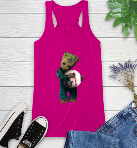 MLB Groot Guardians Of The Galaxy Baseball Sports New York Mets Racerback Tank 8