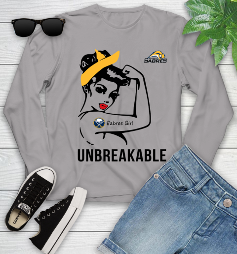 NHL Buffalo Sabres Girl Unbreakable Hockey Sports Youth Long Sleeve 3