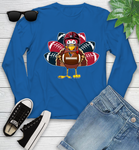 Houston Texans Turkey Thanksgiving Day Youth Long Sleeve 9
