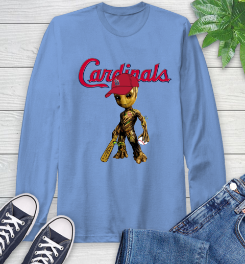MLB St.Louis Cardinals Groot Guardians Of The Galaxy Baseball Long Sleeve T-Shirt 11