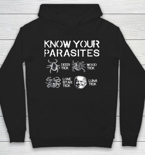 Know Your Parasites Funny Joe Biden Luna Tick Hoodie