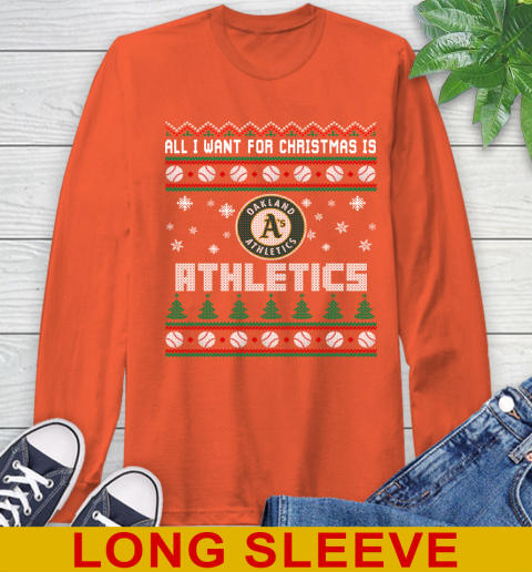MLB All I Want For Christmas Is Oakland Athletics Baseball Sports 58