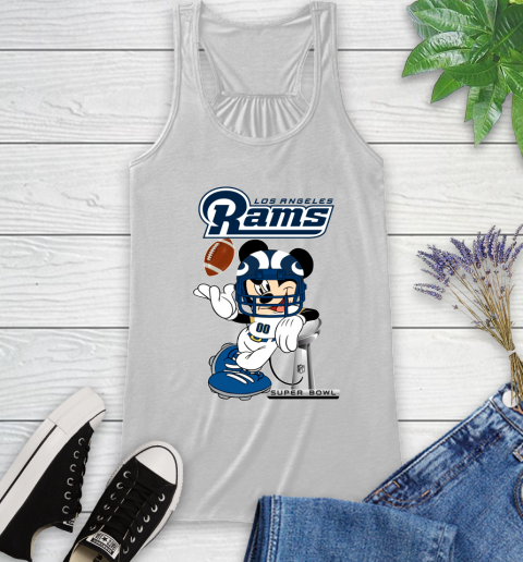 NFL Los Angeles Rams Mickey Mouse Disney Super Bowl Football T Shirt Racerback Tank