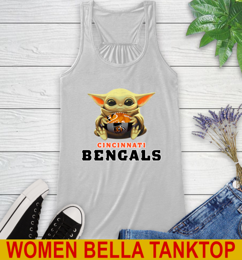 NFL Football Cincinnati Bengals Baby Yoda Star Wars Shirt Racerback Tank