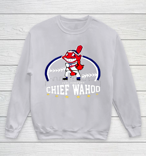 Chief Wahoo distressed Cleveland Youth Sweatshirt 3