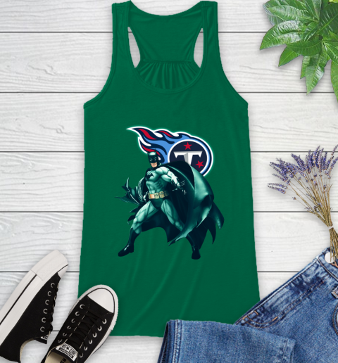 NFL Batman Football Sports Tennessee Titans Racerback Tank 7