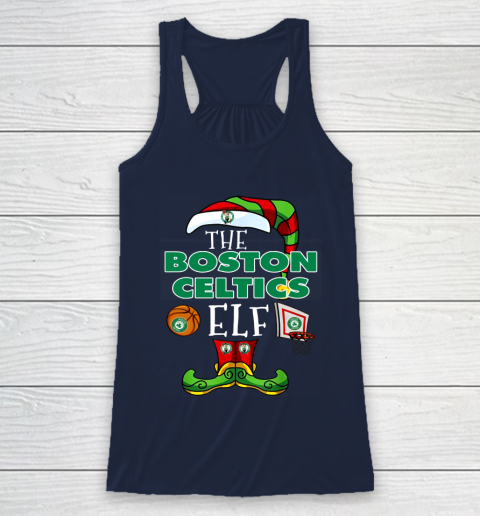 Boston Celtics Christmas ELF Funny NBA Racerback Tank 8