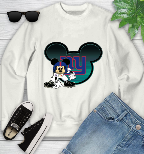 NFL New York Giants Mickey Mouse Disney Football T Shirt Youth Sweatshirt