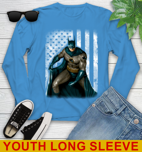 San Jose Sharks NHL Hockey Batman DC American Flag Shirt Youth Long Sleeve 8