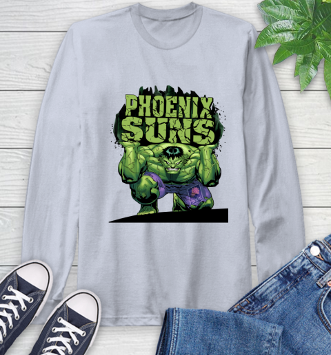 Phoenix Suns NBA Basketball Incredible Hulk Marvel Avengers Sports Long Sleeve T-Shirt 6
