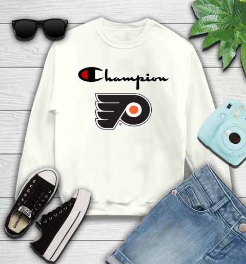 NHL Hockey Philadelphia Flyers Champion Shirt Youth Sweatshirt