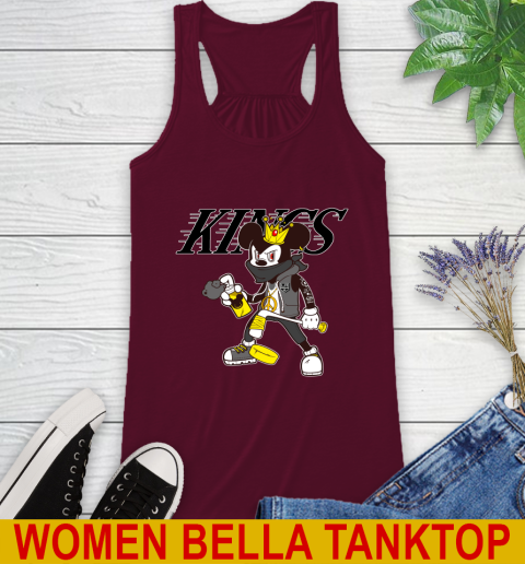 Los Angeles Kings NHL Hockey Mickey Peace Sign Sports Racerback Tank 3