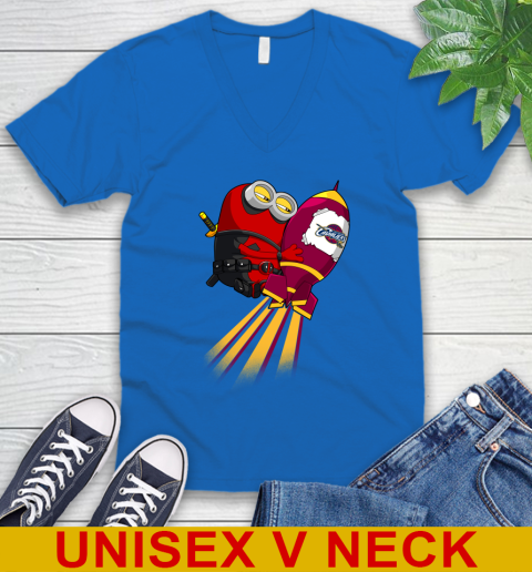 NBA Basketball Cleveland Cavaliers Deadpool Minion Marvel Shirt V-Neck T-Shirt 5
