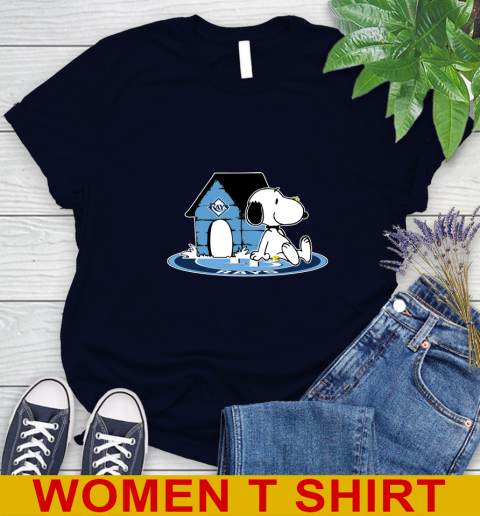 MLB Baseball Tampa Bay Rays Snoopy The Peanuts Movie Shirt Women's T-Shirt 3
