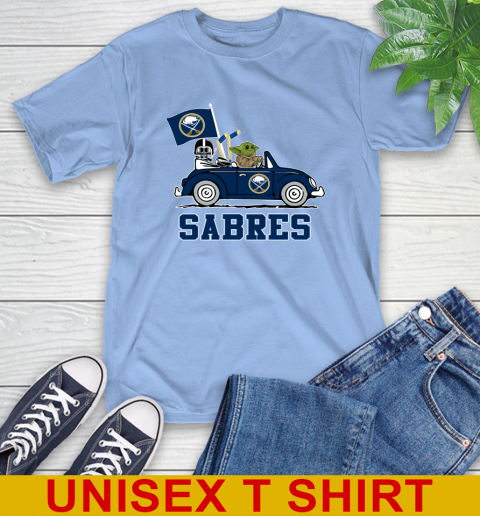 NHL Hockey Buffalo Sabres Darth Vader Baby Yoda Driving Star Wars Shirt T-Shirt 11