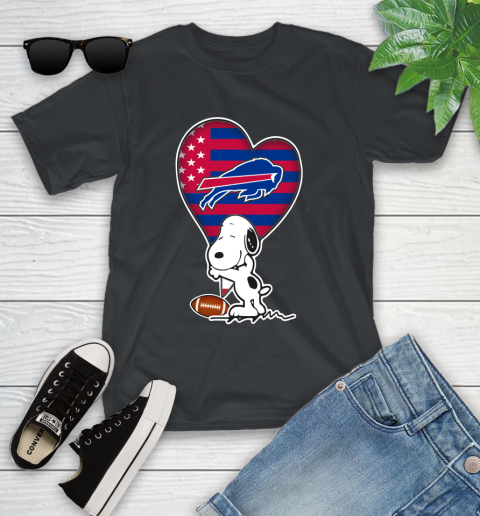 Buffalo Bills NFL Football The Peanuts Movie Adorable Snoopy Youth T-Shirt 2